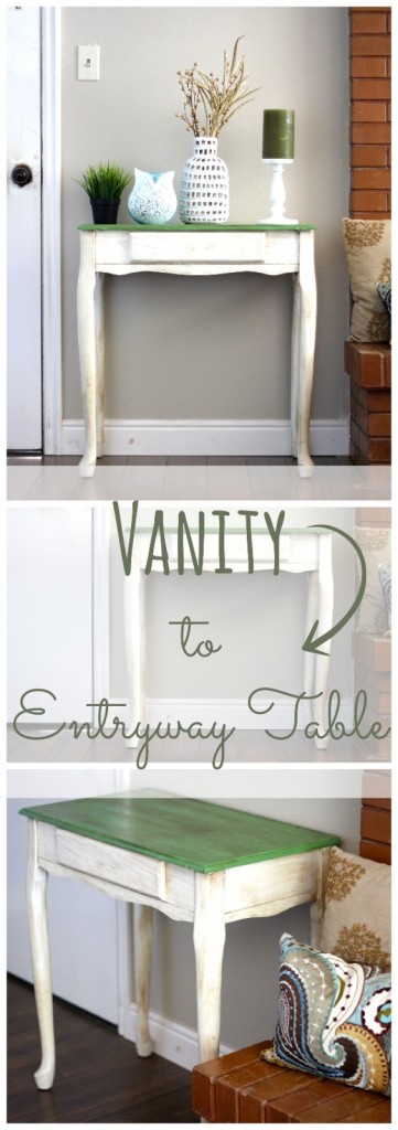 Green Chalk Paint Entry Table - Scavenger Chic