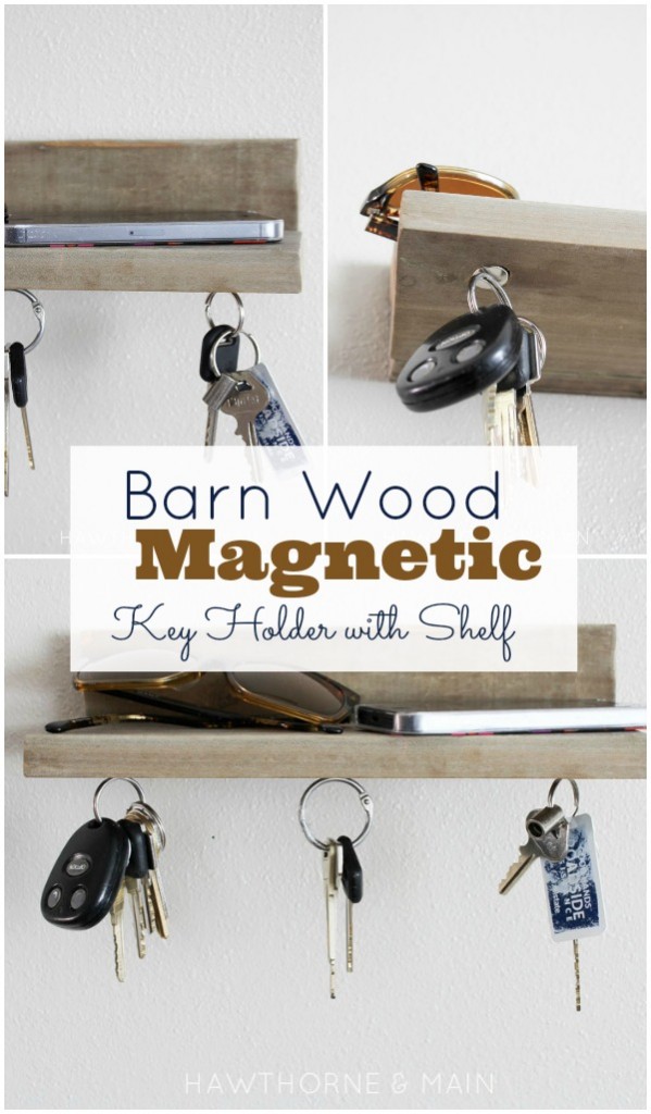 Barn Wood Magnetic Key Holder Hawthorne And Main