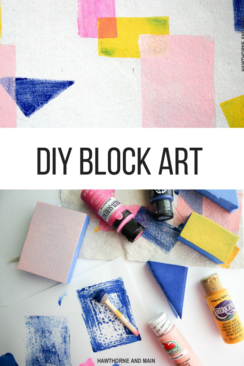 Color Block Painting, DIY Canvas Art, Crafts