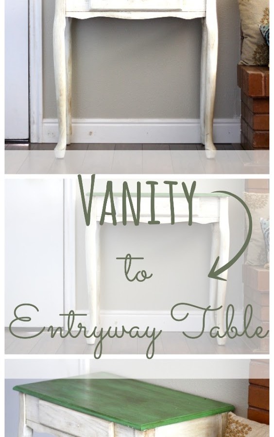 Vanity to Entryway Table Makeover