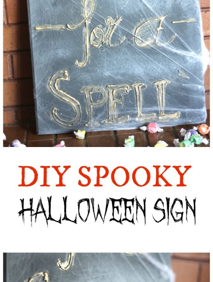 DIY Spooky Halloween Sign