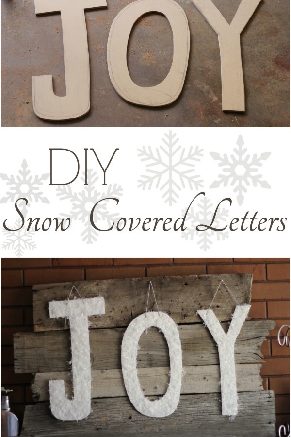 JOY Snow Covered Letters