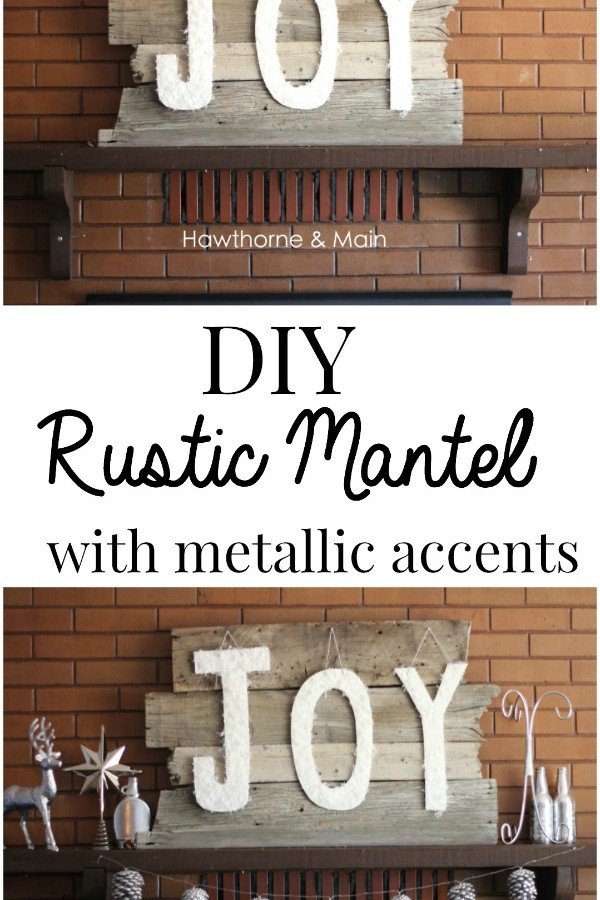 Rustic Christmas Mantel 2014