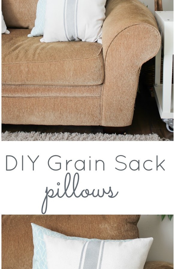 DIY Grain Sack Pillows