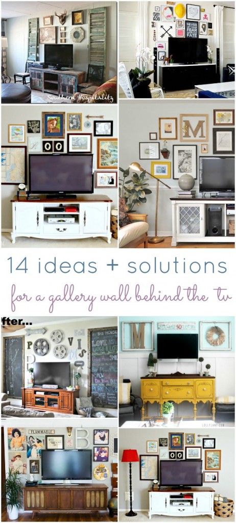 Do you have a boring wall behind your TV. I have rounded up 14 awesome ideas to help us all get inspiration on what do add behind the TV. So may get ideas!