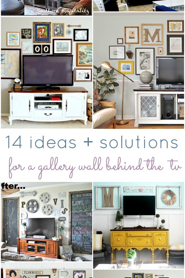 14 Ideas and Solutions for a Gallery Wall Behind the TV