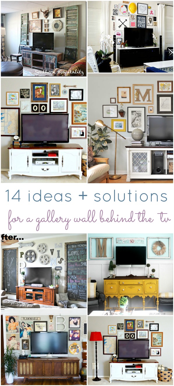 14 Ideas + Solutions for a Gallery Wall Behind the TV