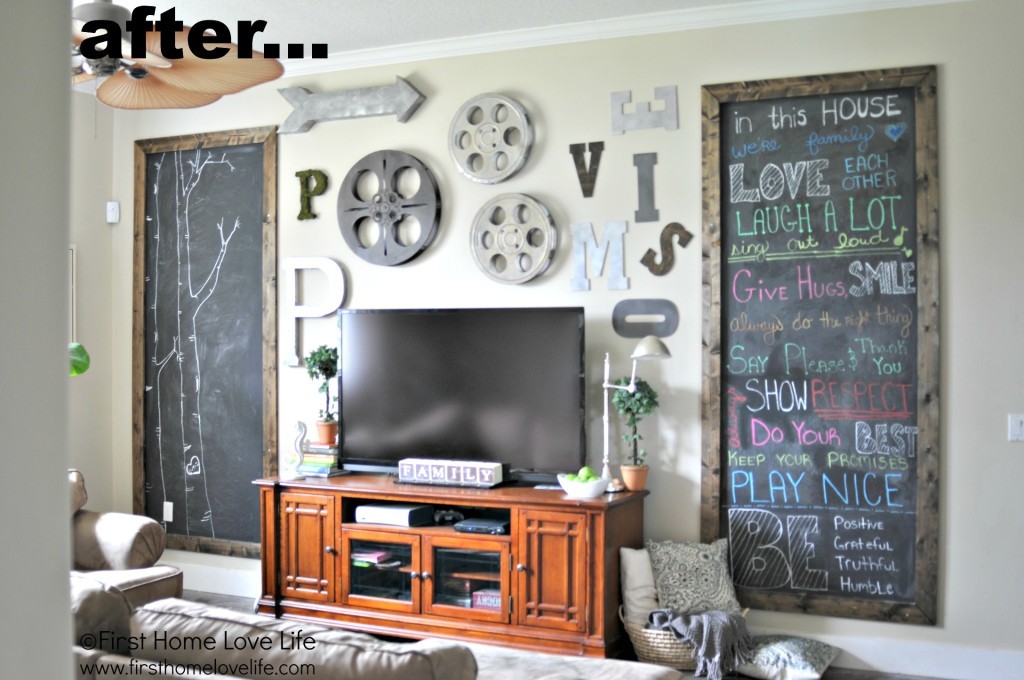 Do you have a boring wall behind you TV. I have rounded up 14 awesome ideas to help us all get inspiration on what do add behind the TV. So may get ideas!