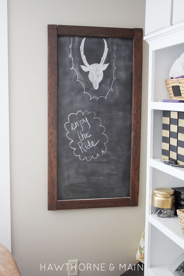 DIY Distressed Wood Chalkboad