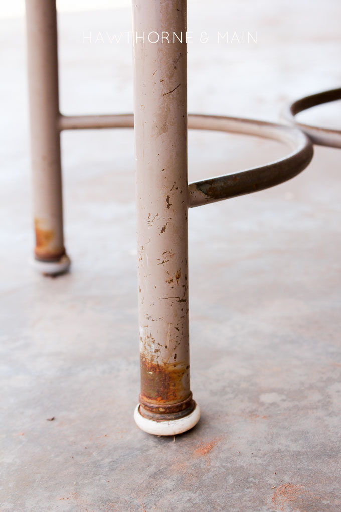 This is the real deal, an old mini school house red chippy paint chair! When I saw it I had to grab it! 