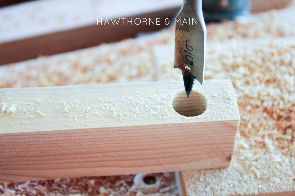 Check out this simple wood slat door mat! I love the geometric pattern that she added to it. This really would be so fun to make for our side entry to help with dirt! 