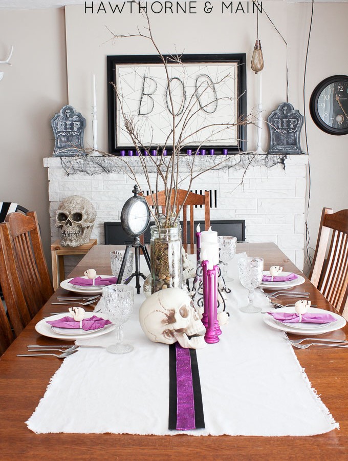 Halloween Dinning Room and Mantel Tour