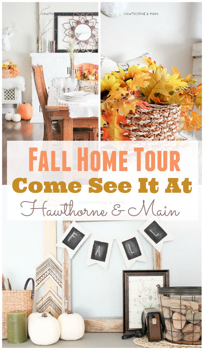 Welcome to my Fall Home Tour at Hawthorne and Main. I hope that you can find some inspiration as you take a peek at my home this lovely fall season!  Let me know what you think!