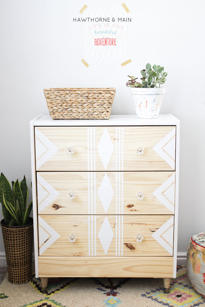 Love this IKEA RAST hack. All you need are a few supplies to make over this cheap ikea dresser into a sleek modern mid century dresser or night stand. 