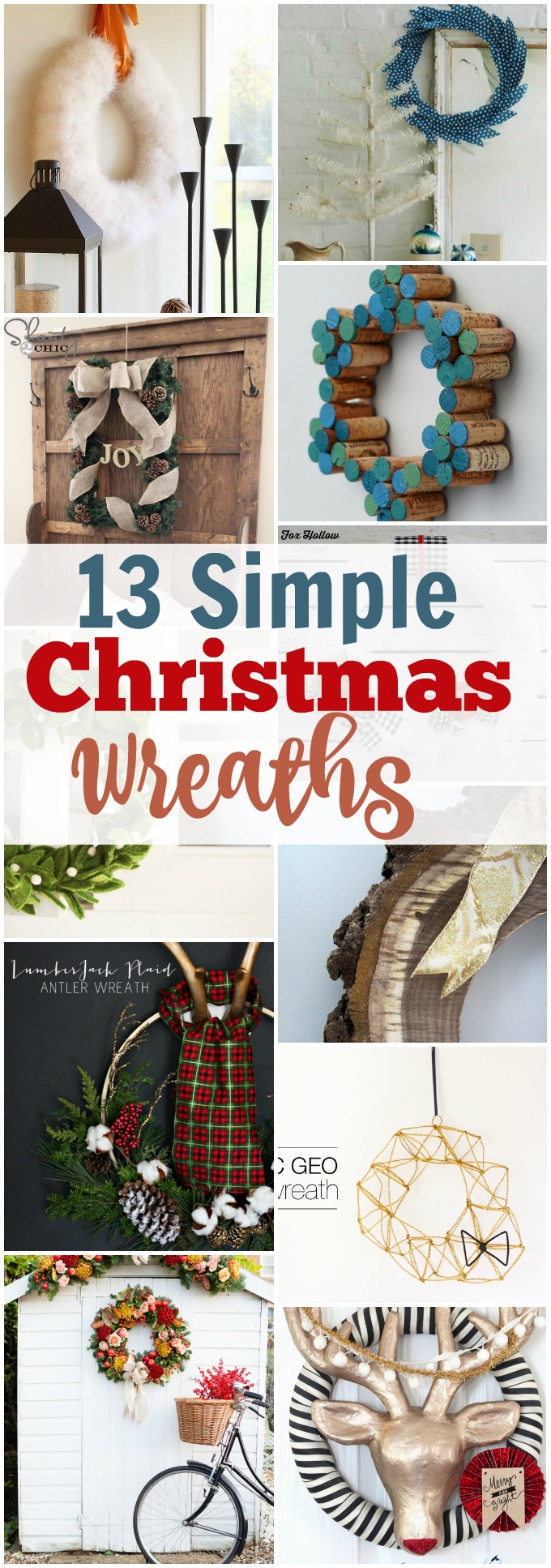 I want to make a wreath but don't want it to be hard! This list of 13 Simple Christmas Wreaths looks like it will be the perfect thing for me, pinning!