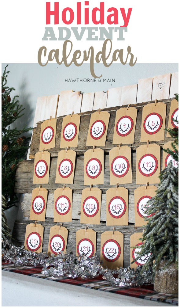 DIY holiday advent calendar. The perfect tradition for families to count down the days until Christmas. This advent calendar comes with a fun twist. #HolidayRandomActs