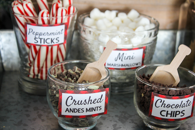 What an awesome hot chocolate bar! I love the printables that she offers too!