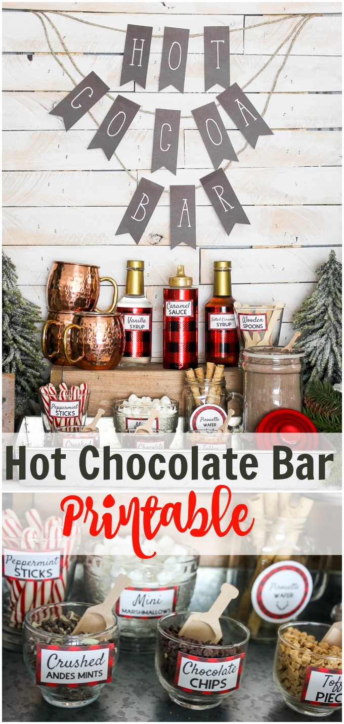 What an awesome hot chocolate bar! I love the printables that she offers too!