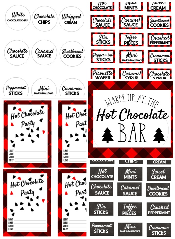 What an awesome hot chocolate bar! I love the printables that she offers too!