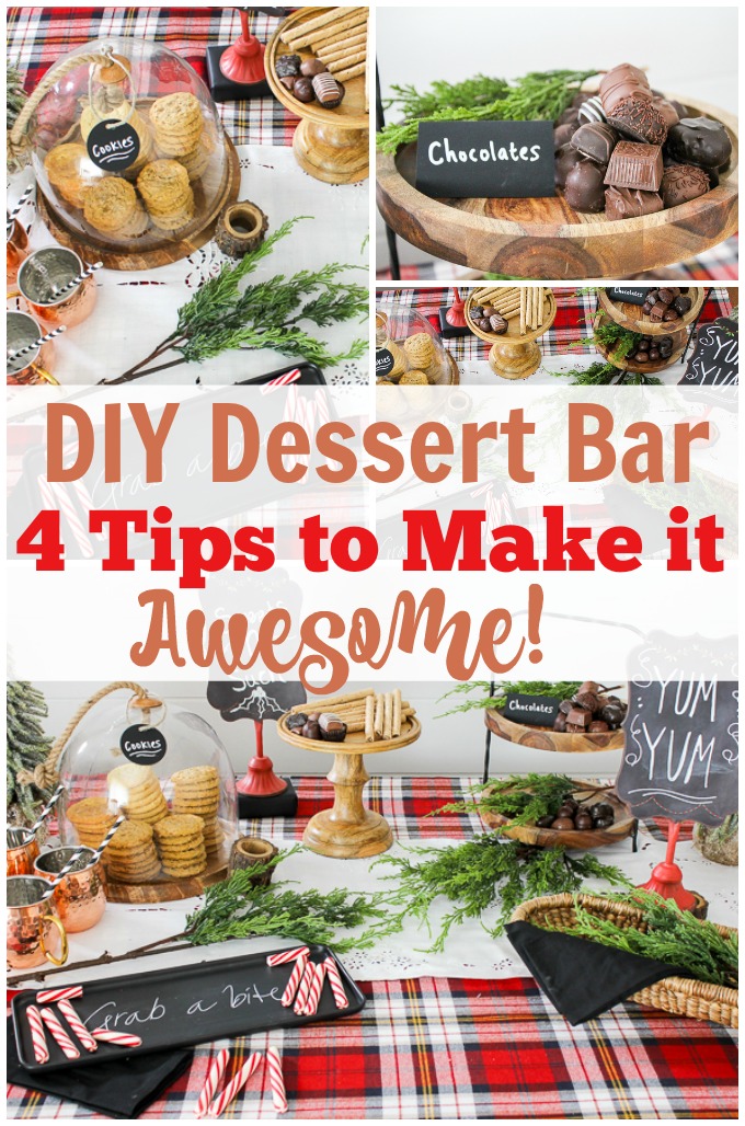 Creating an amazing dessert bar doesn't have to be hard. I love her 4 tips to creating a DIY dessert bar. Pinning! 