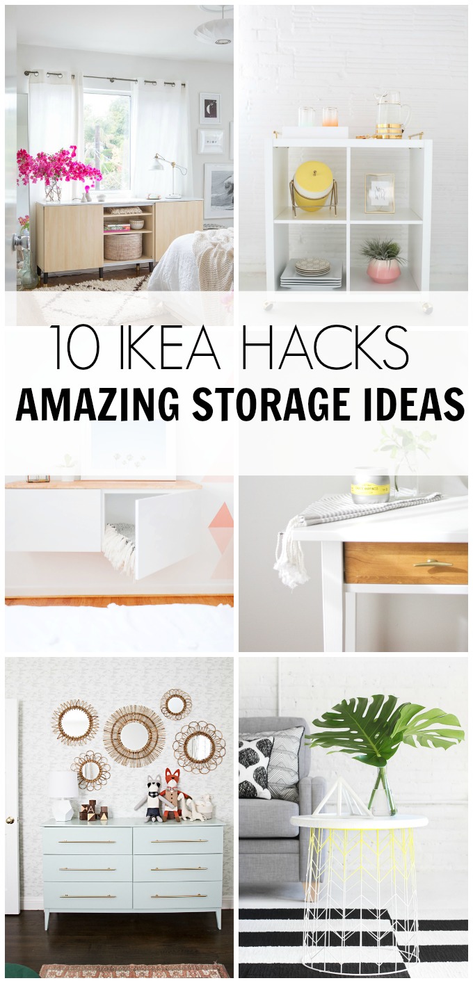 Organizing can be such a struggle. Check out these 10 IKEA HACKS- amazing storage ideas. They are pretty and they won't break the bank either. 