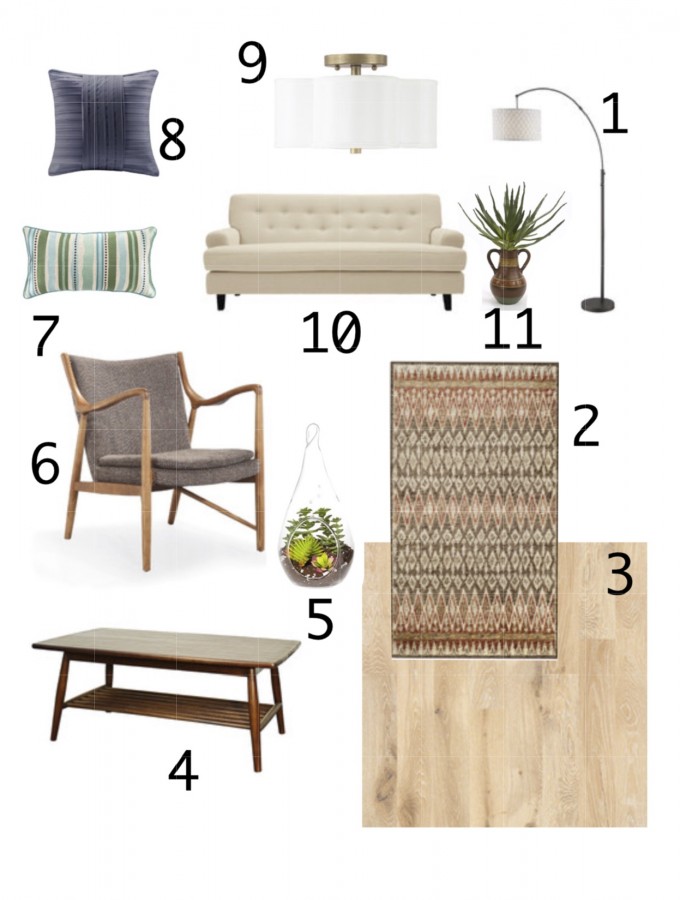 The Suite Pecan- Living Room Mood Board