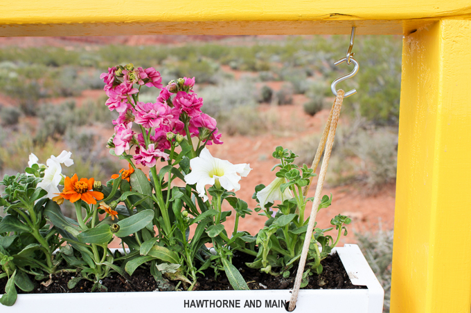 DIY Hanging Gutter Planter. This is a really fun and easy afternoon project that is sure to brighten up your outdoor space. 