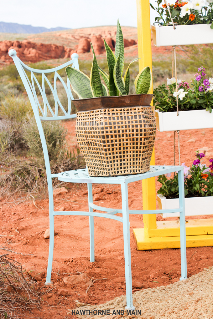 DIY Hanging Gutter Planter. This is a really fun and easy afternoon project that is sure to brighten up your outdoor space. 