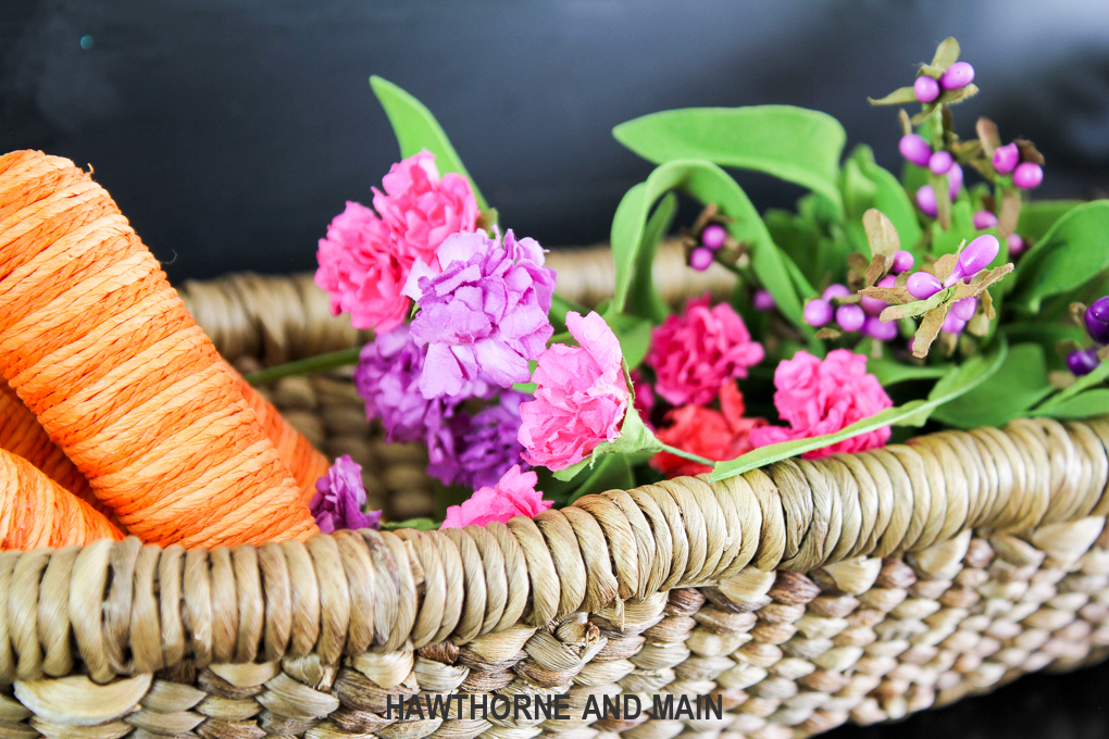 Spring Refresh with Easter Accents. This mantel is the perfect mix of spring and easter. I love pops of color and the pretty styling! 