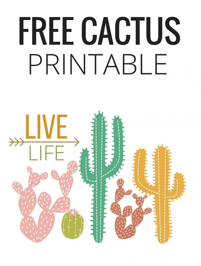 LIVE LIFE- FREE CACTUS PRINTABLE