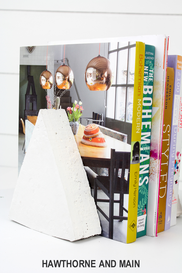 DIY Cement Bookends