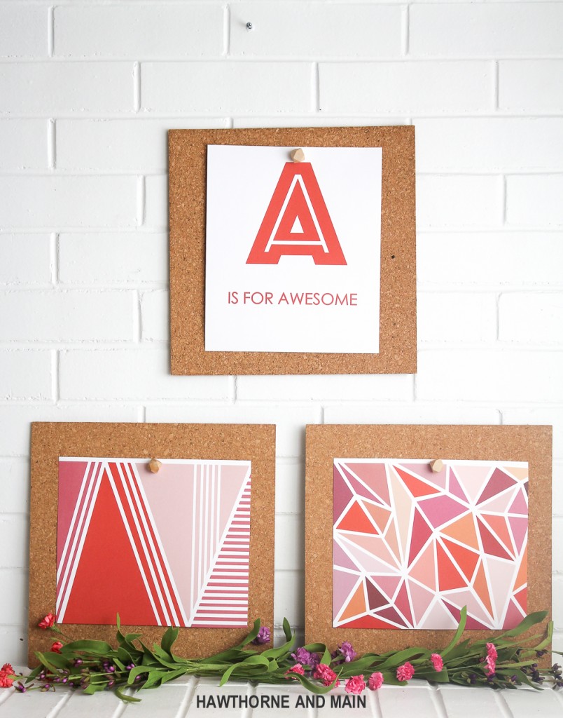 "A" is for Awesome FREE Printable and Styled X3. Everyone is awesome in their own way. What is your awesome? Click over to get this FREE printable! 
