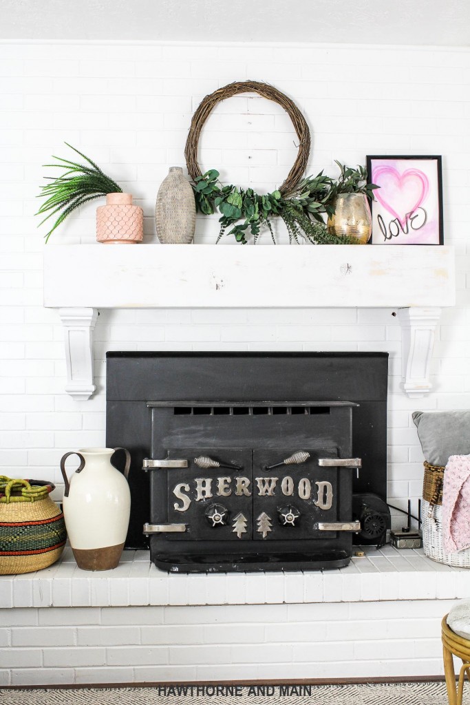 greenery-on-mantel