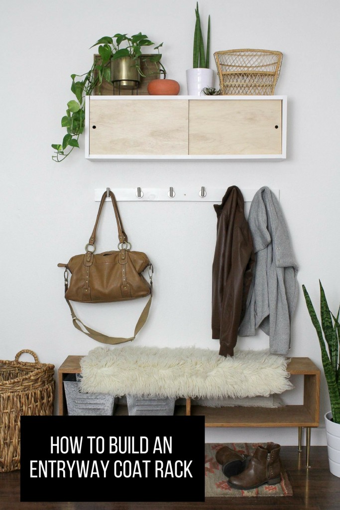 Learn how to make an inviting entryway with this simple diy coat rack