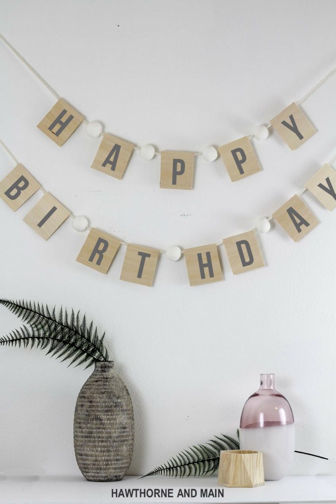 DIY balsa wood banner. This is great for parties or any occasion you want that extra special touch of wow! 